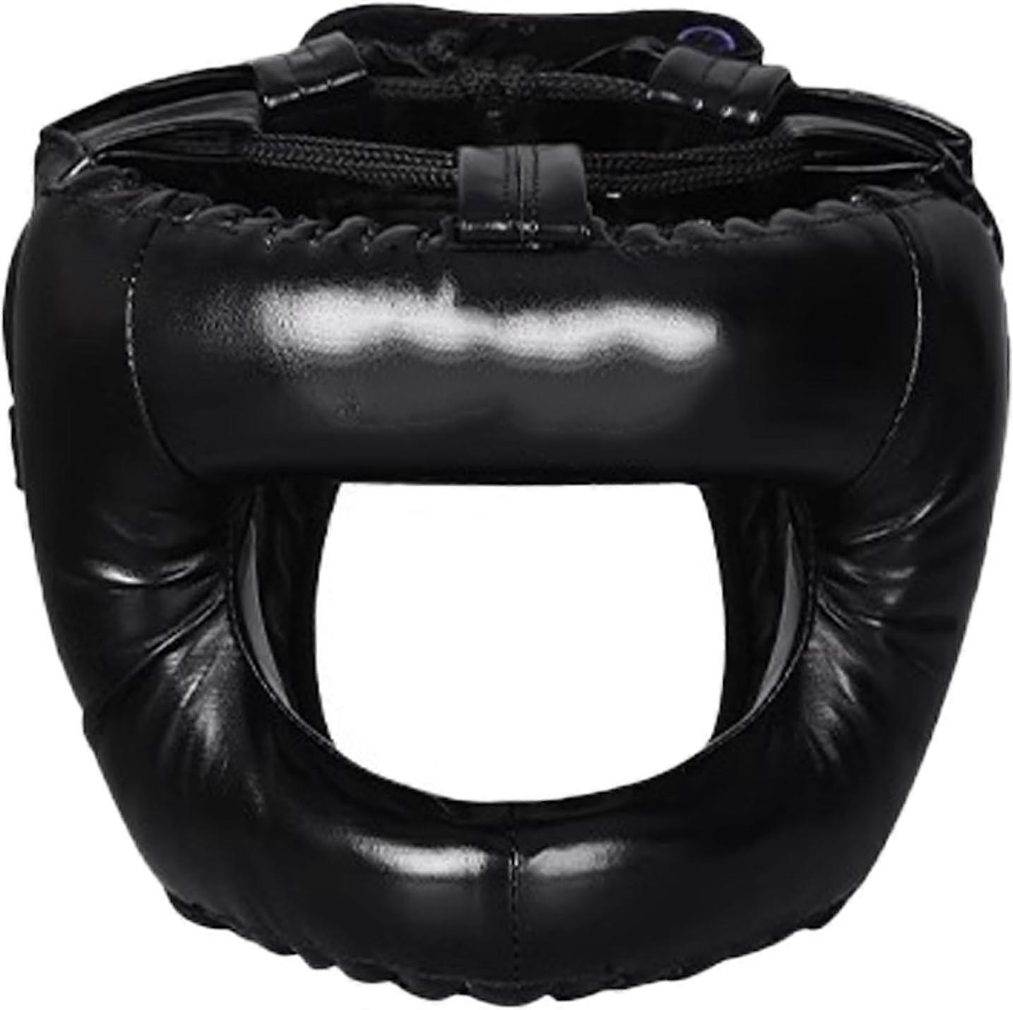 Casque De Boxe Réglable En Cuir PU Pour Entraînement - Muay Thai, MMA, Sanda - Tailles S/M/L - EVTSCAN