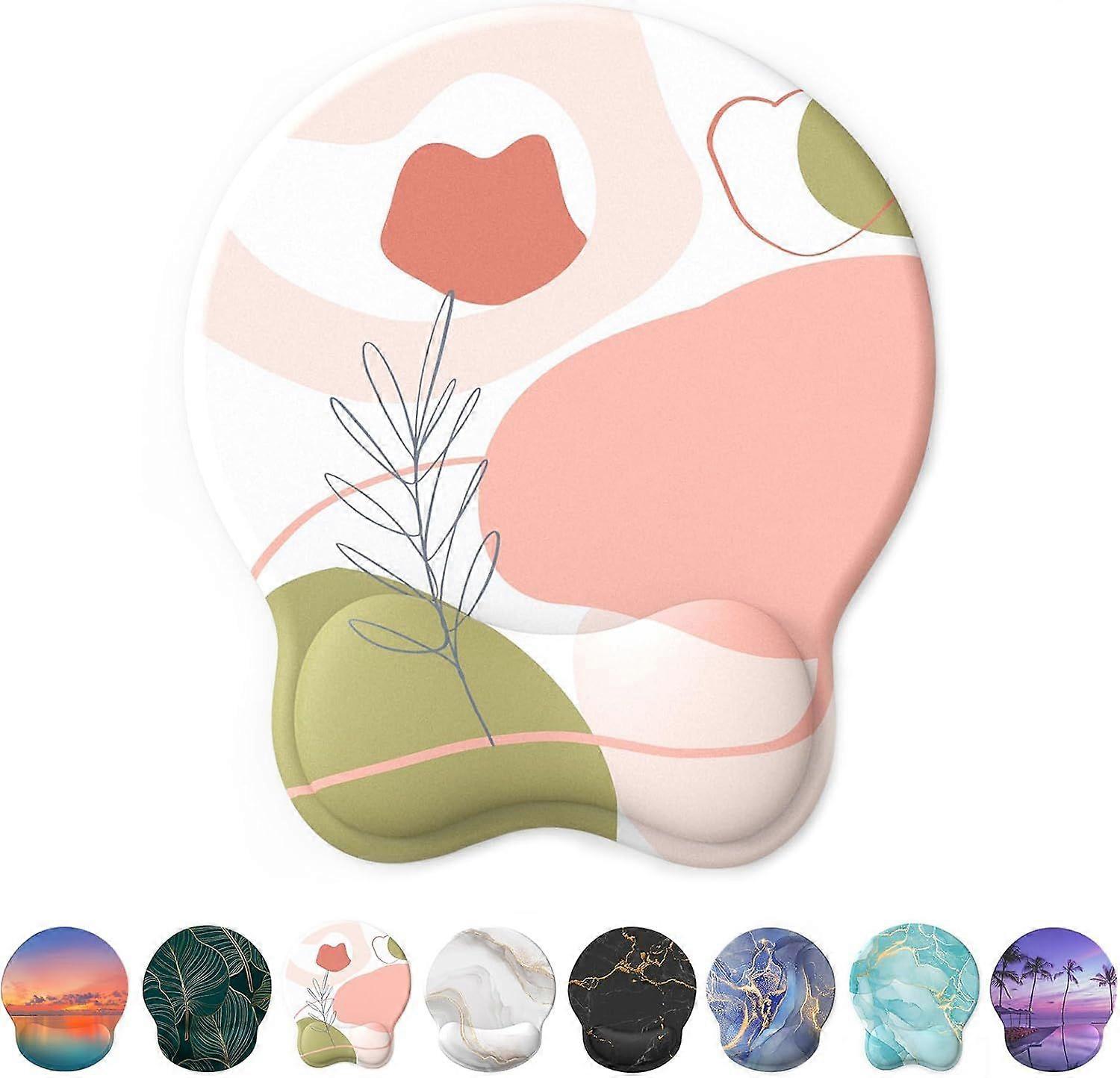 Mouse Mat Wrist Support, Ergonomic Gel Mouse Pad, Mouse Wrist Rest with Non-slip Base