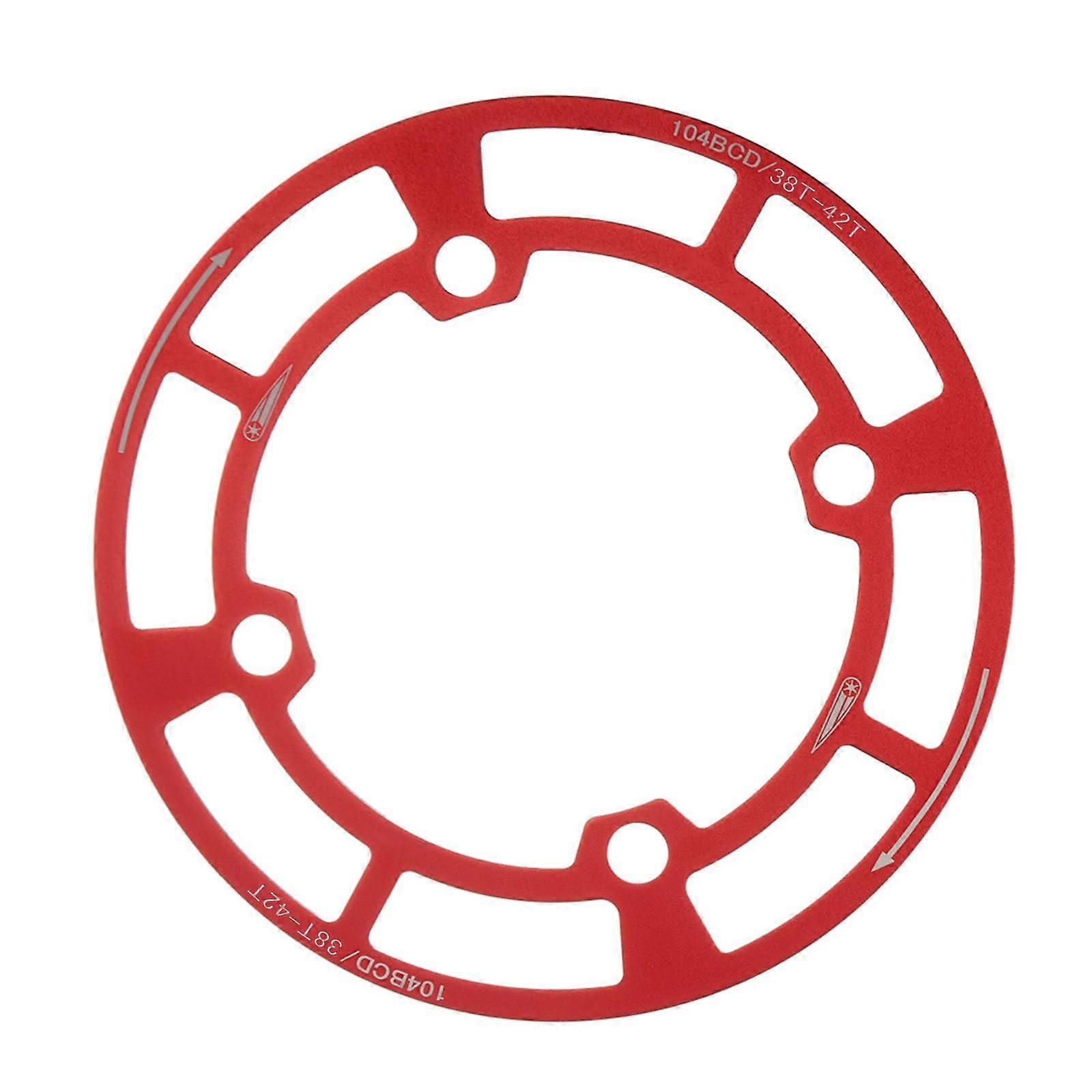 Bicycle chain steps Chain step guard For ONE speed bikes Light aluminum alloy bicycles Chain breaks Red 38T to 42T