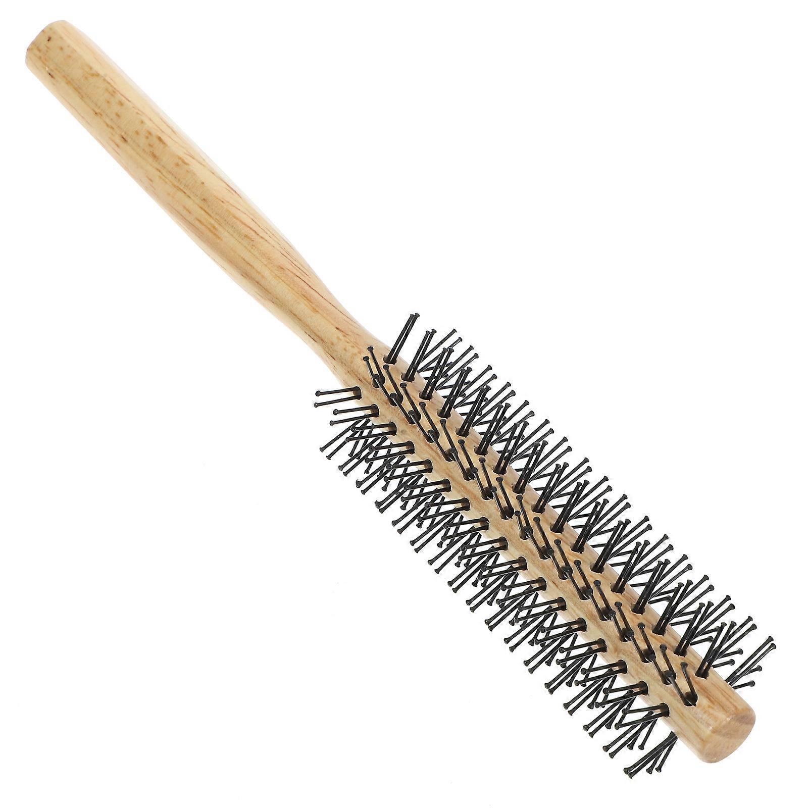 Here's a polished and professional product description for your **Blow Drying Round Brush For Curly Hair – Small Wooden Roller Comb with Ergonomic