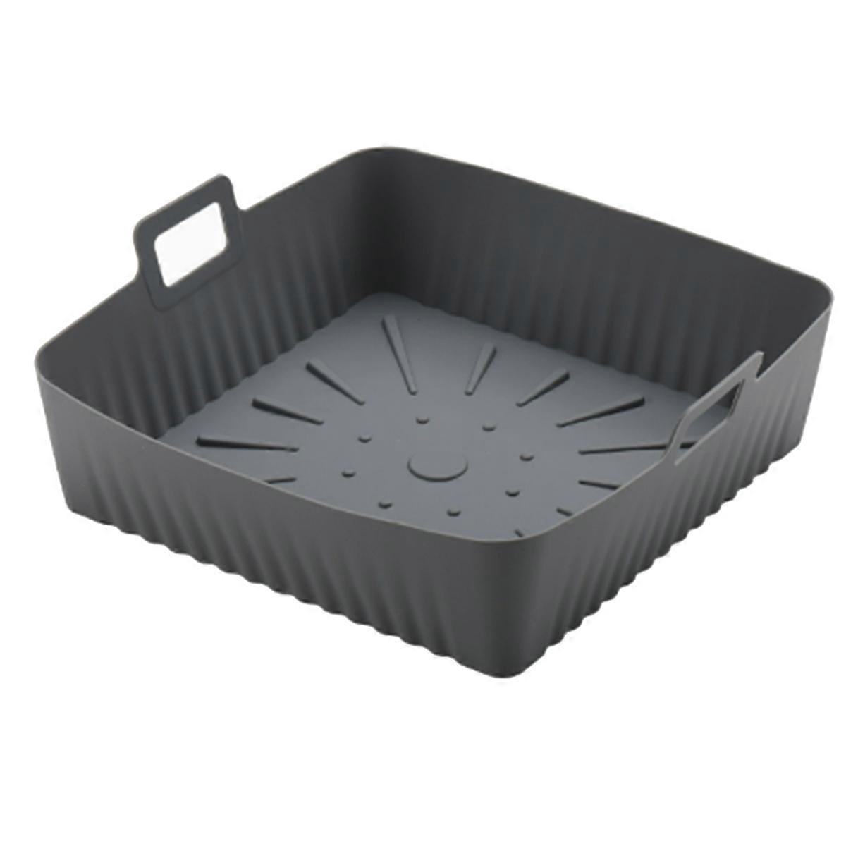 23cm/9In Square Large Silicone Air Fryer Liners Mold for Air Fryer 6-8QT Reusable Airfryer Oven Bak