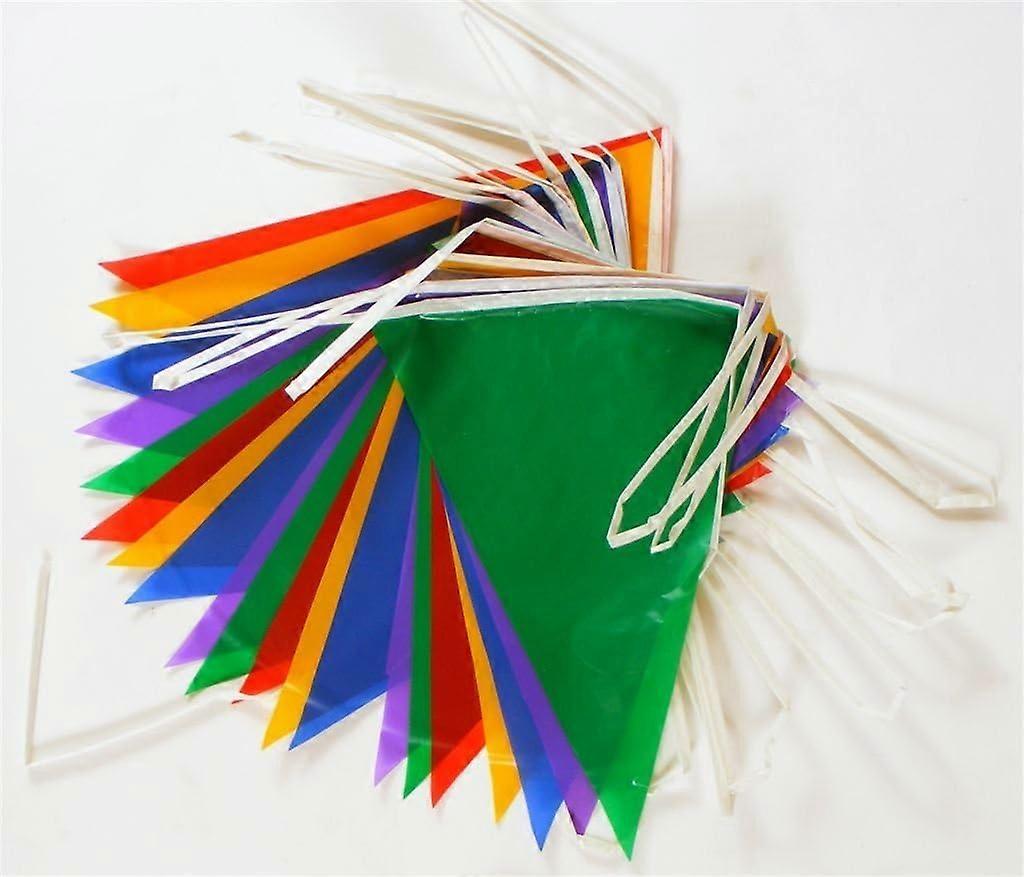 Flag Bunting Plastic 10 m with 20 Pennants