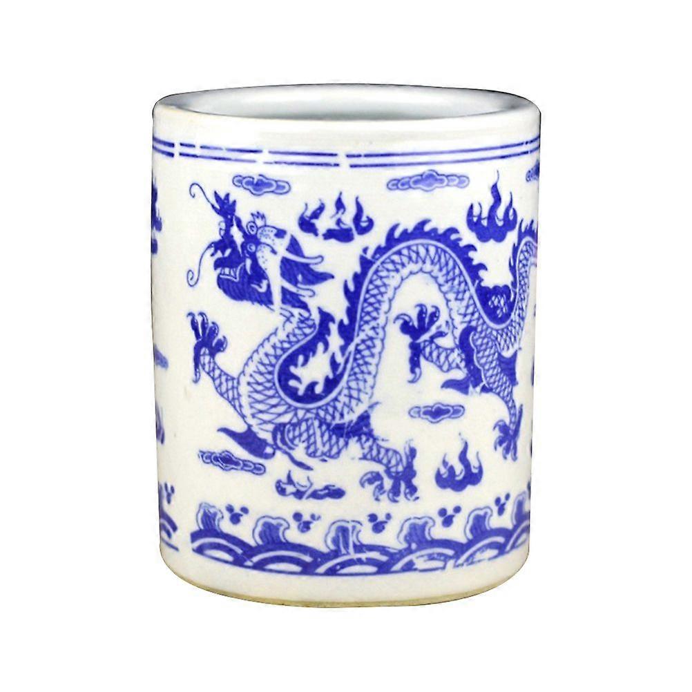 1pc Retro Ceramic Pen Storage Holder Brush Container Calligraphy Supply