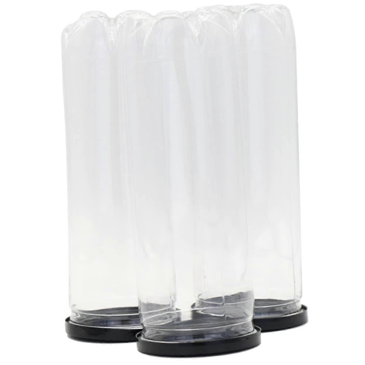 Transparent Container Bottle Set for Tennis Balls - 3 Pieces, Reusable, Black Lid, Ideal for Training and Transport