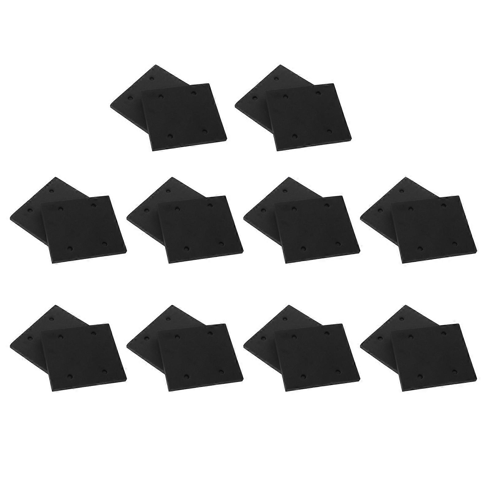 Sander Replacement Pad Rectangle Sander Sponge Pad Vibration Absorption Noise Reduction Black 10.8X9.9X0.8CM 20Pcs