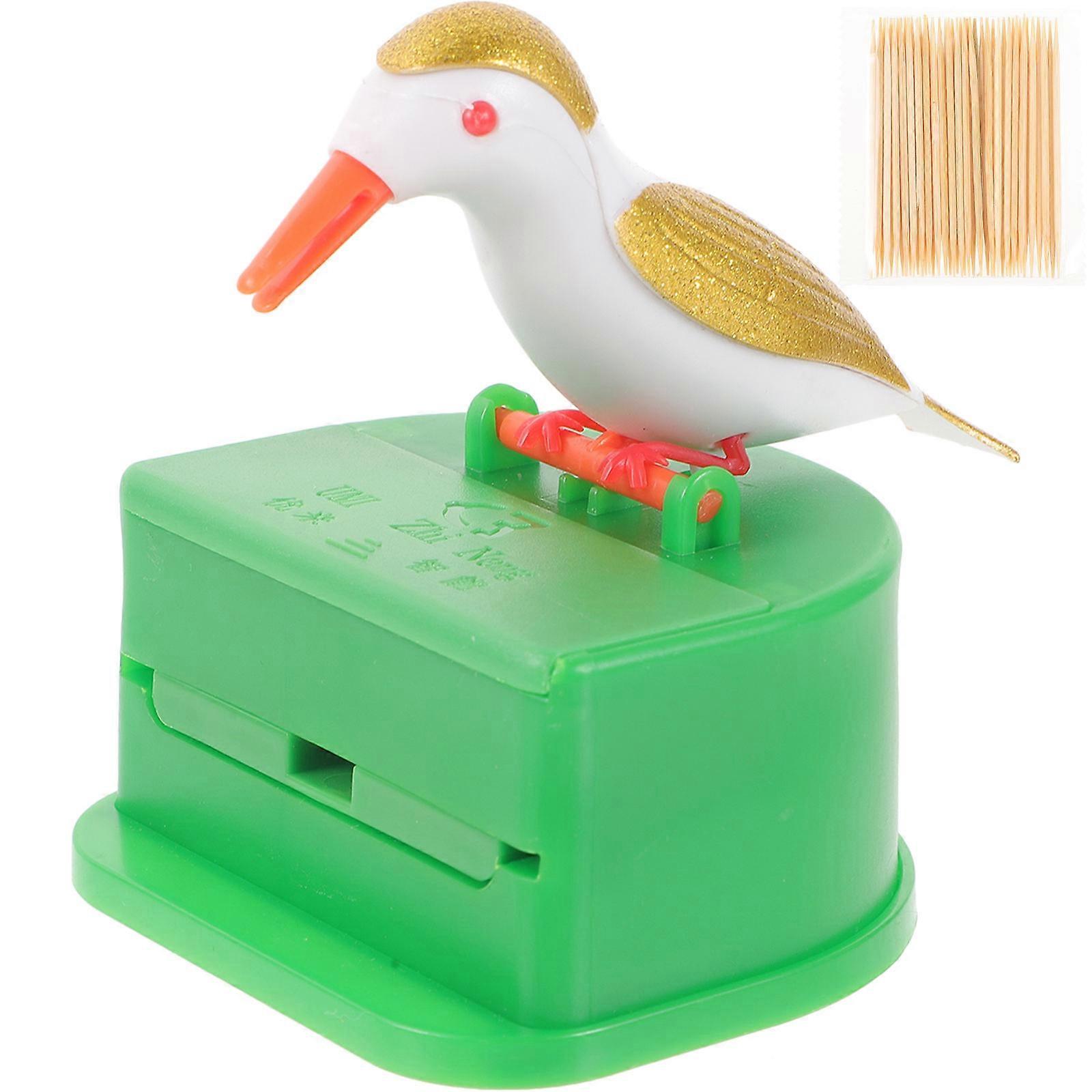 Cartoon Bird Toothpick Holder Container Easy Access Hygienic Storage Dining Table 1 Set
