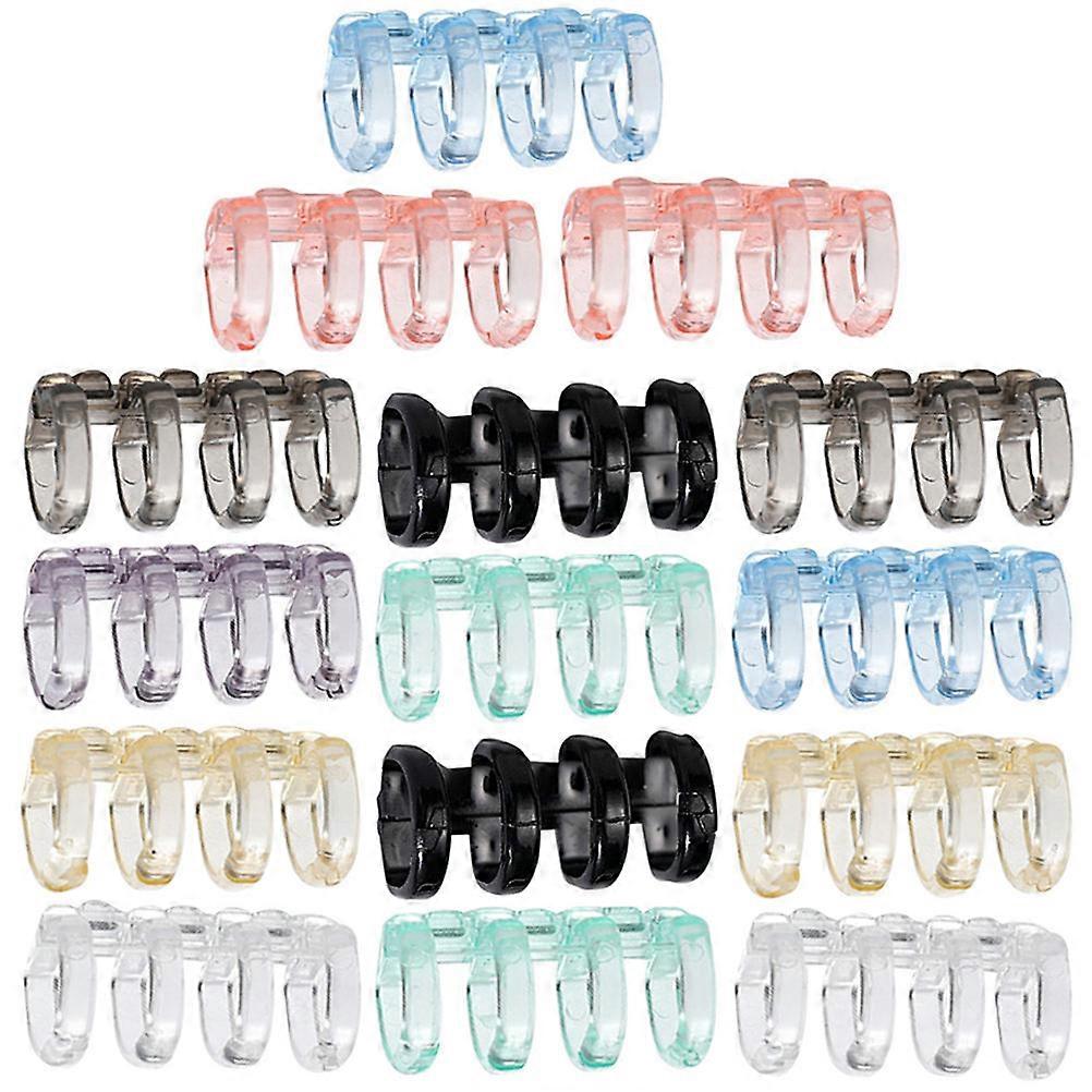 Loose Leaf Rings Small Binder Rings School Use Assorted Color Notebook Assembly 16Pcs