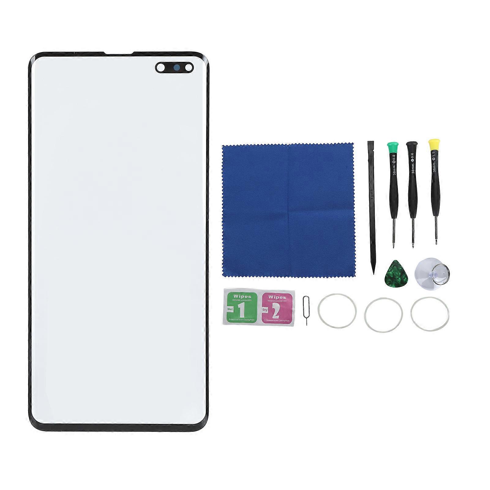 Front Glass and Outer Lens Repair Kit with Tools and OCA Glue for Galaxy S10 5G G977