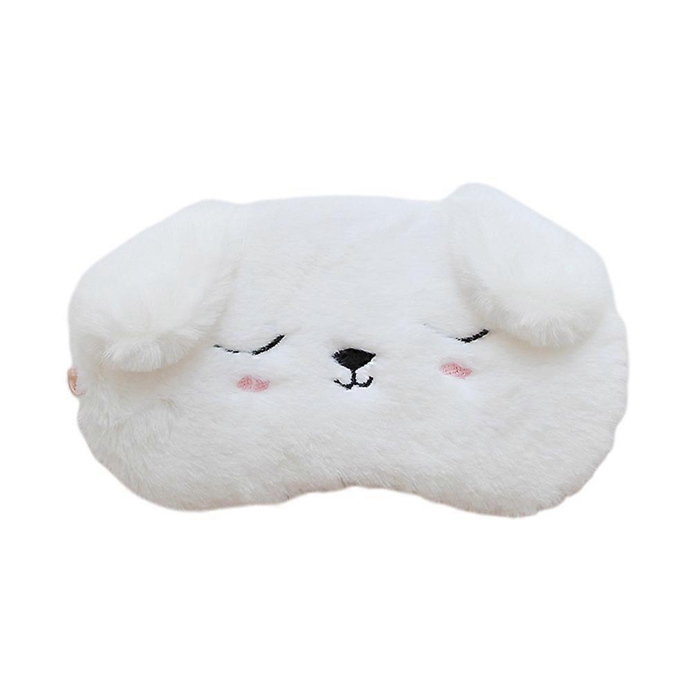 Soft Sleeping Eye Mask Plush Light Blocking For Train Travel 1Set