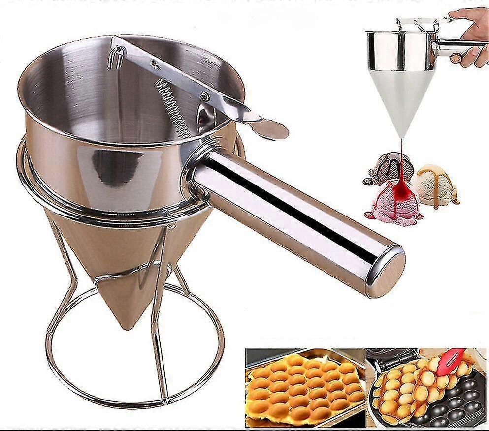 Trichter Edelstahl Cupcake Teig Dispense Trichter Pfannkuchen Maker Helfer Werkzeug