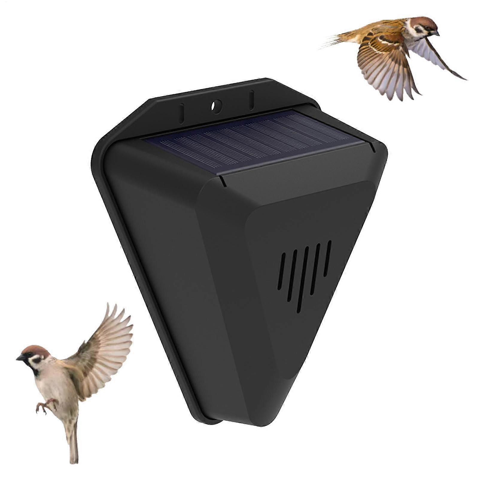 Solar Animal Repeller with 13 Sound Modes, Waterproof Outdoor Hanging Device for Bird, Dog, and Cat Deterrence