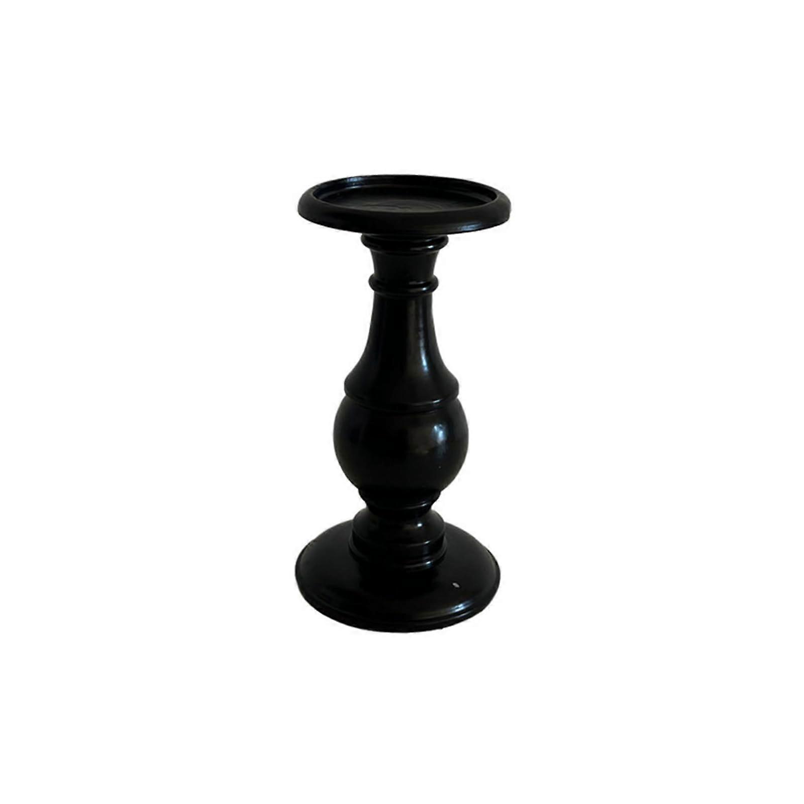 Black candle holder, decorative candle holder, modern design, stable structure, suitable for various settings