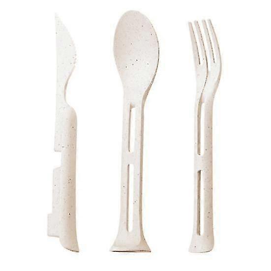 3Pcs/Set Cutter Set Durable Long Handle 4 Colors Fashion Safe Use Portable Fork Spoon Scoop for Kitchen