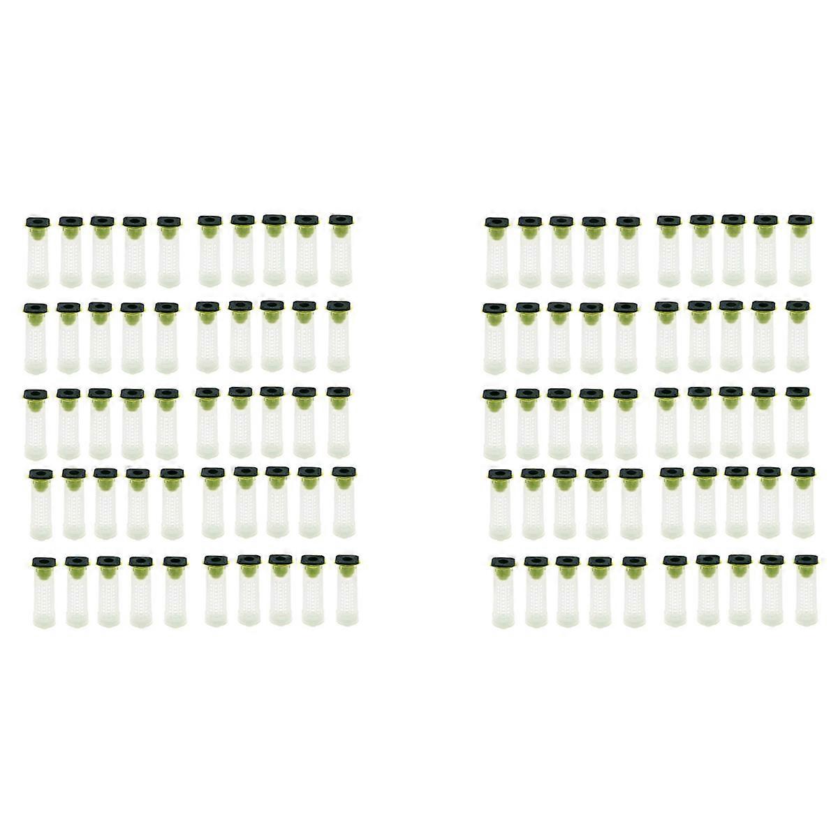 50 PCS Queen Bee Roller Cage - Plastic Beekeeping Queen Cup Kit