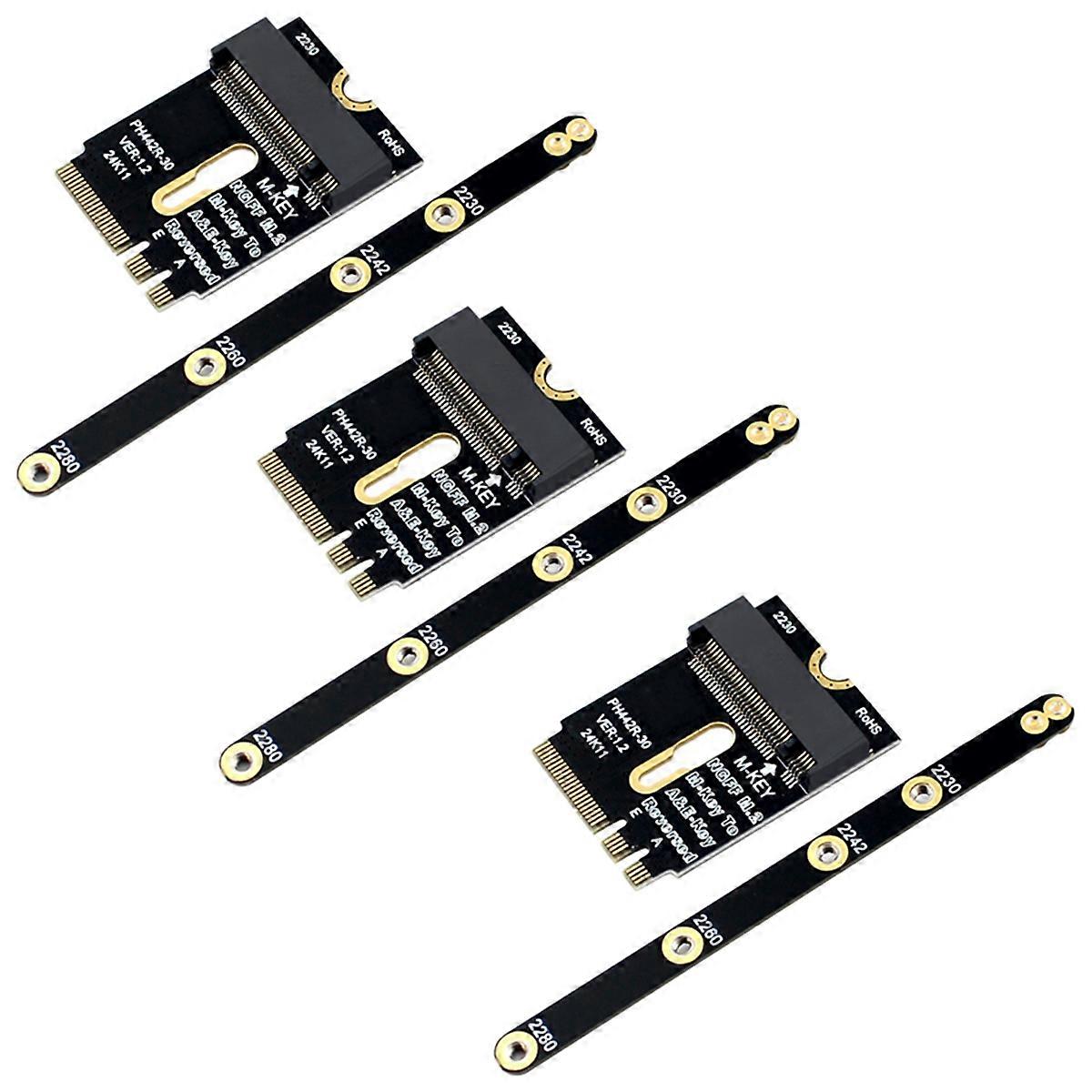 3X PCIE 4.0 M.2 NVME Adapter SSD PCIE Adapter Installation for 2230 2242 2260 2280 M2 NVME SSD Riser