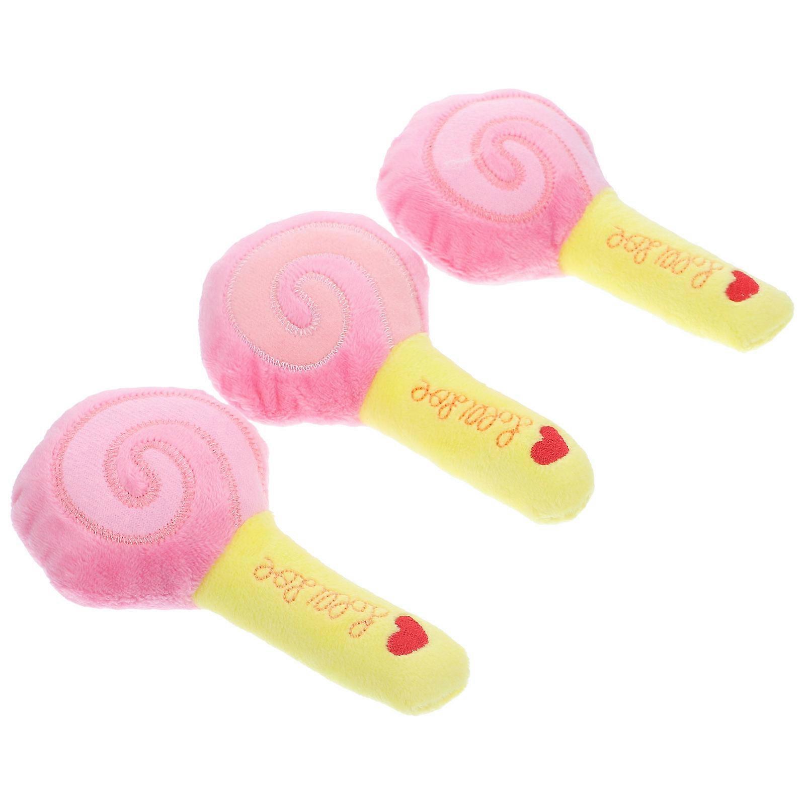 3pcs Soft Plush Dog Chew Toys with Squeaky for Interactive Play, Durable & Safe for All Dogs, Promotes Teeth Cleaning