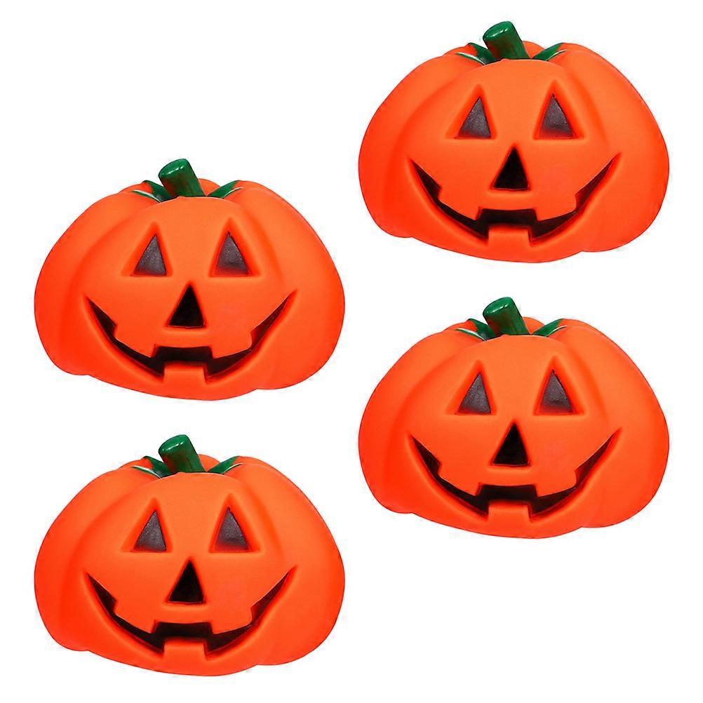 ハロウィーンパンプキン犬のおもちゃ、歯が生えると歯の健康をトレーニングするための赤いプラスチック製4個