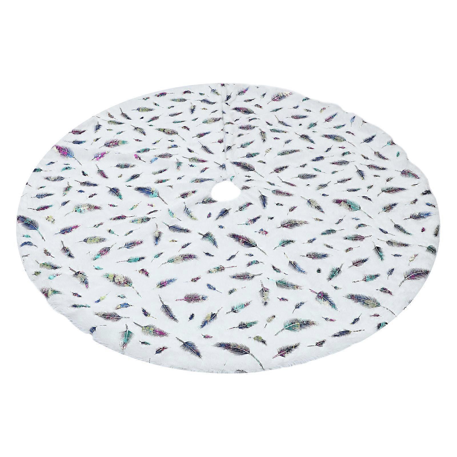 Sparkly Tree Skirt Christmas Tree Skirt Multi-Colored 90X90X1CM Square Decoration 1Pc