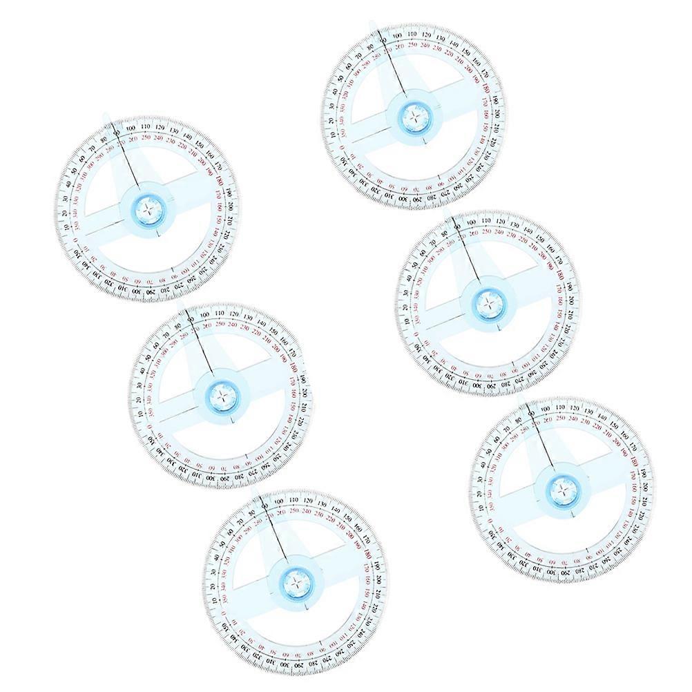 Multi-Function Protractor Geometry Set with Rotating Indicator for Students Nurses Engineers 6Set