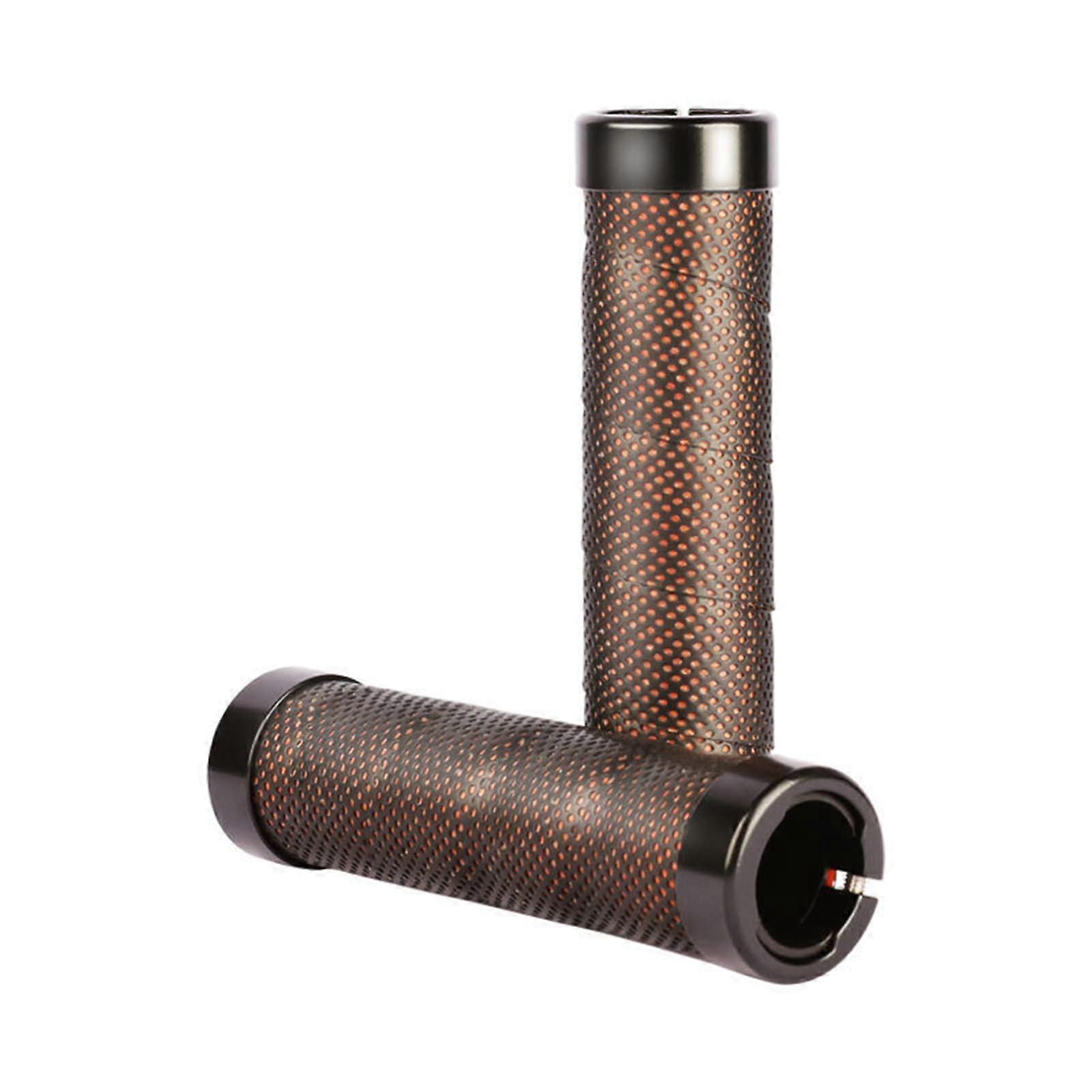 Brown/Black Non-Slip Bike Grips, 1 Pair, Easy Installation, Fashionable Style for Enhanced Comfort and Control