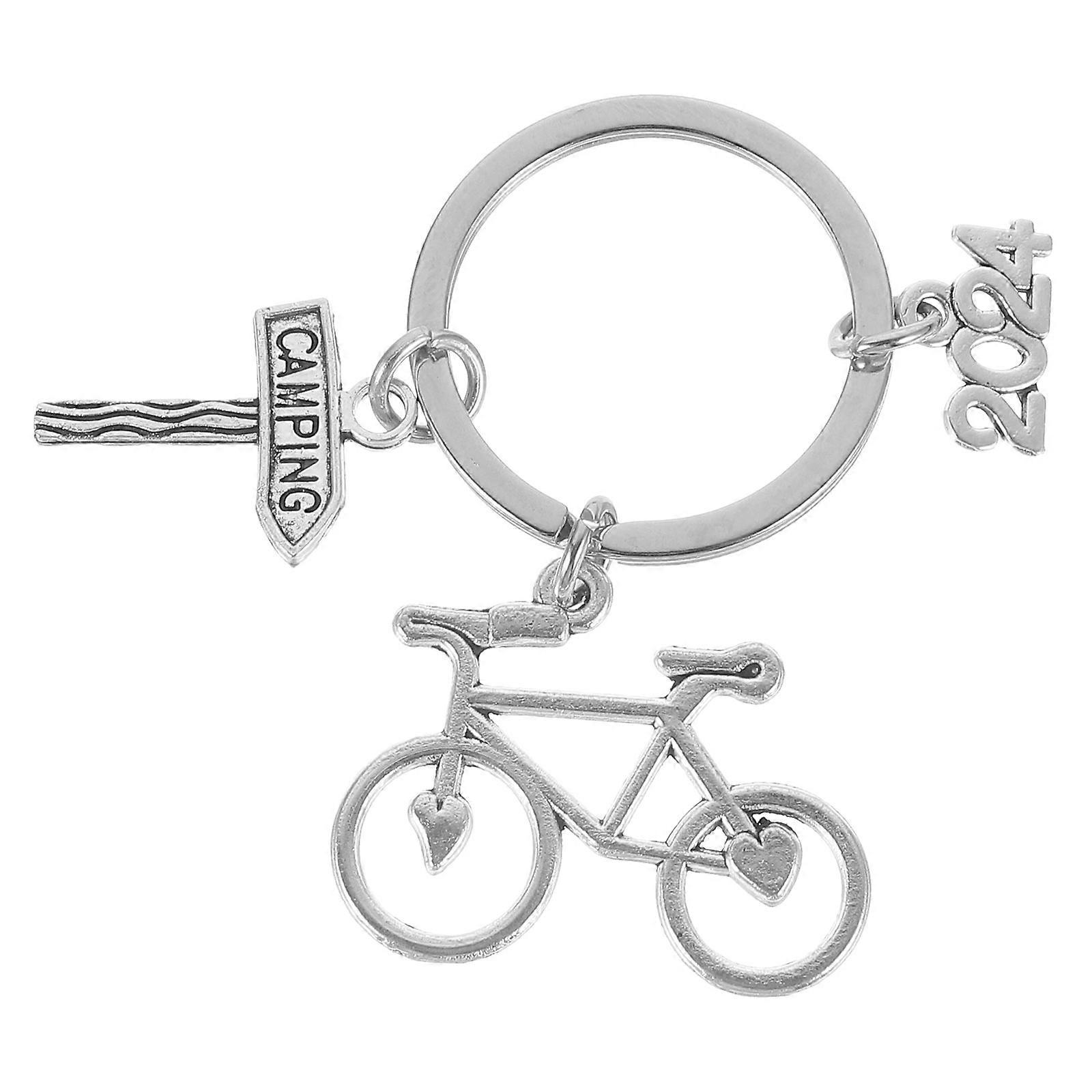 Bicycle Keychain for Travel Featuring Camping Charm 2024 Keychain