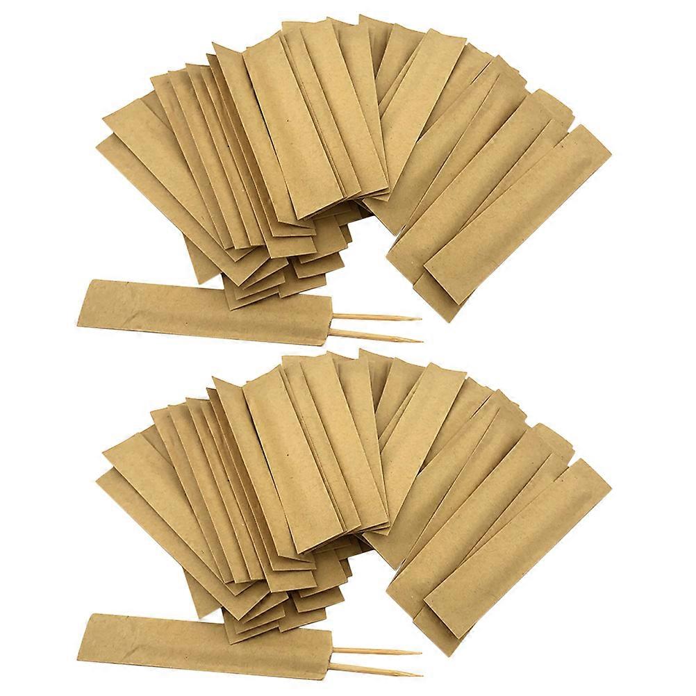 Party Toothpicks Bamboo Single-Point Daily Life Food Insertion 8.50x1.60x0.20 Cm 500 Packs