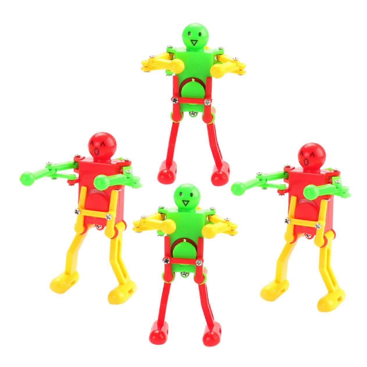 Pull-Back Robot Toys for Kids - 4 Pieces Colorful Dancing Robots for Indoor and Outdoor Creative Play and Social Skills Development