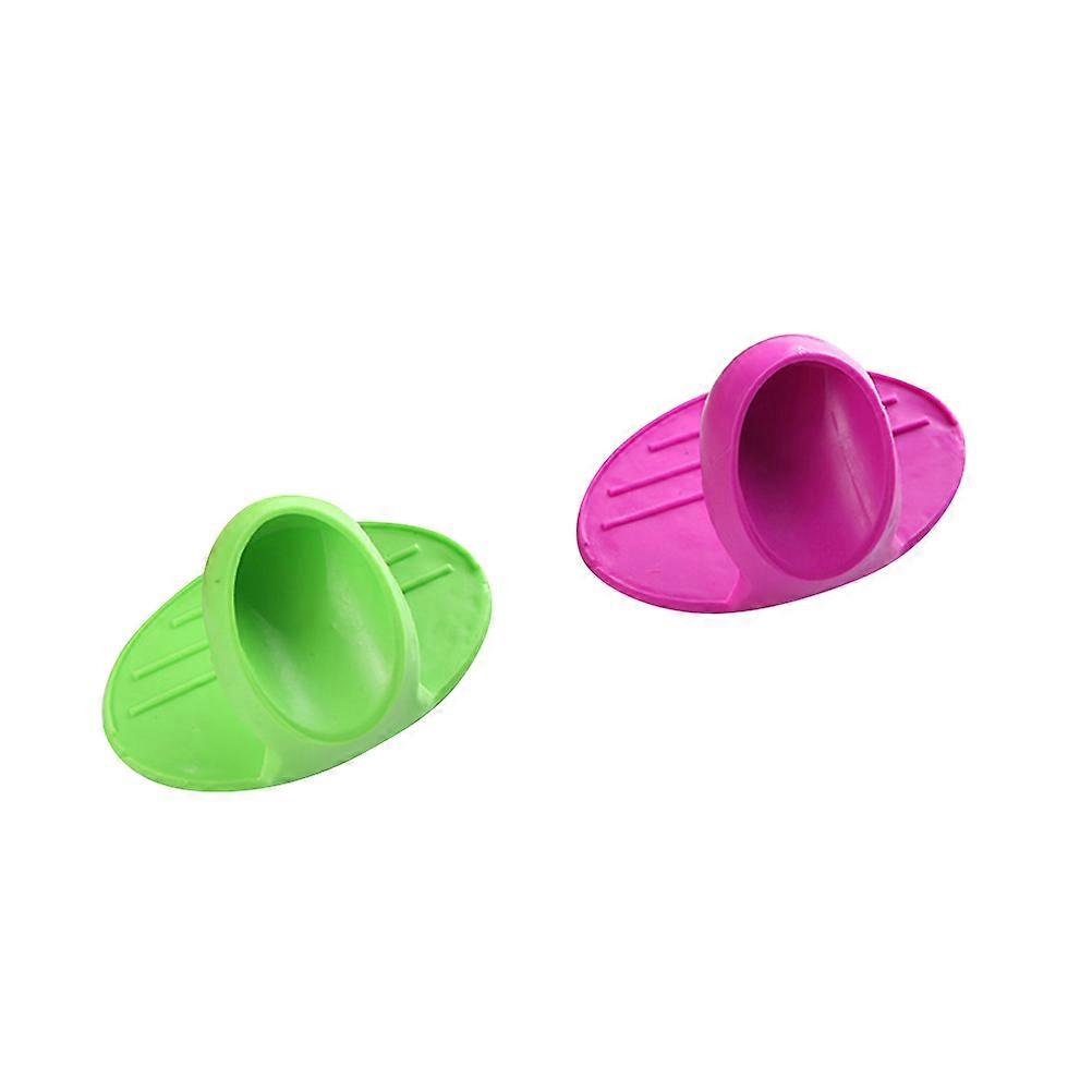 Anti-Scalding Bowl Holder Clips Practical Groove Design Comfortable Grip 2Pcs