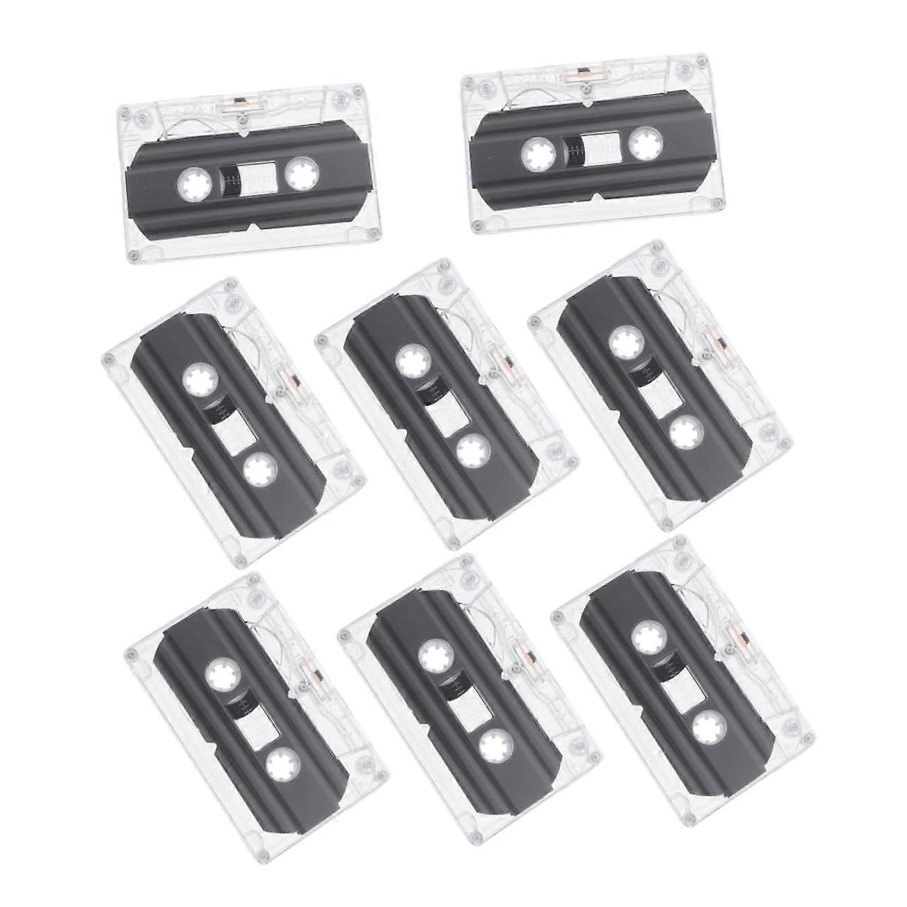 Pack of 8 Blank Cassettes, Music Cassettes, Mini Cassettes, Micro Cassette Player