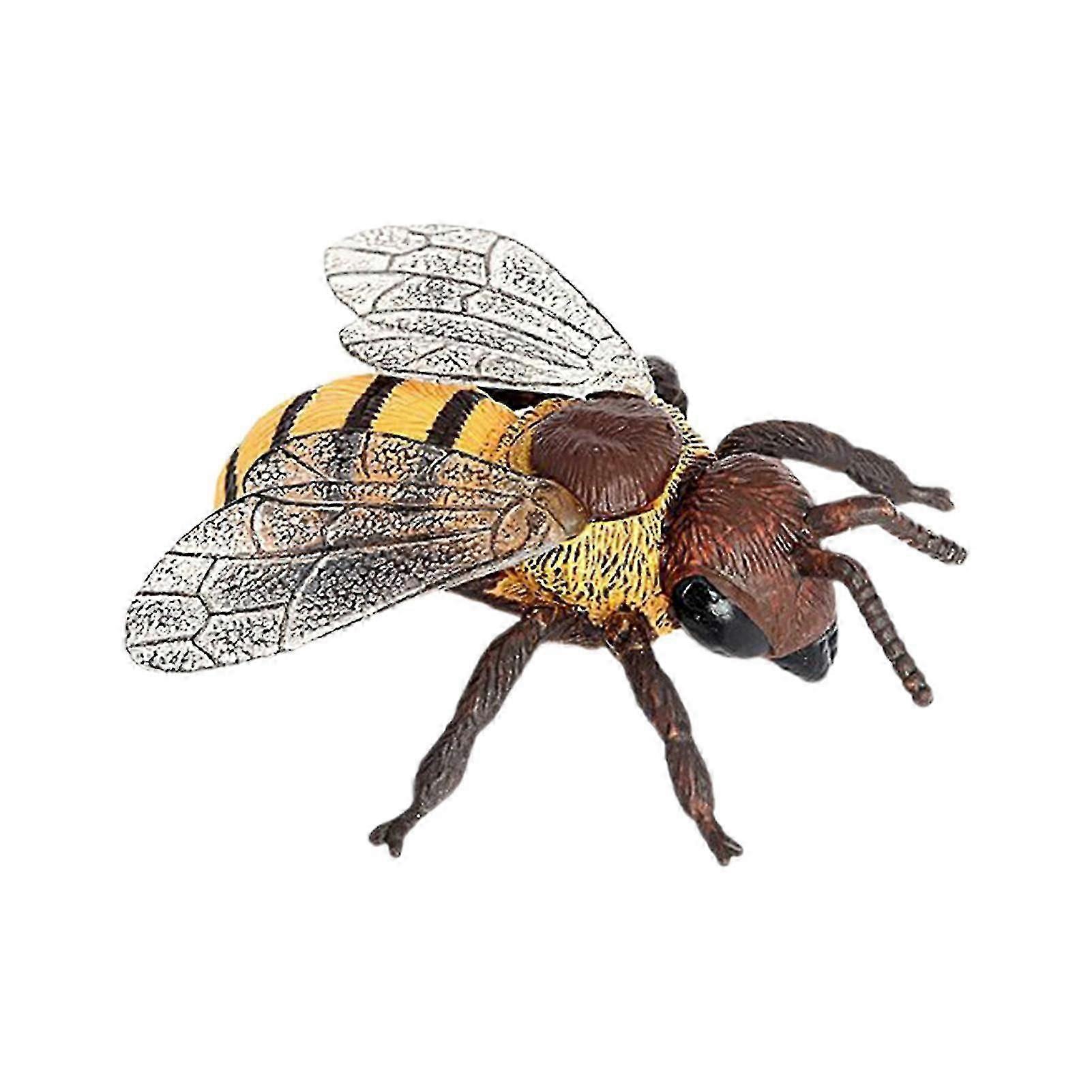 Bee Model Clear Texture Realistic Vivid Appearance Pvc Miniature Simulation Honeybee Animal Sculpture Home Decor