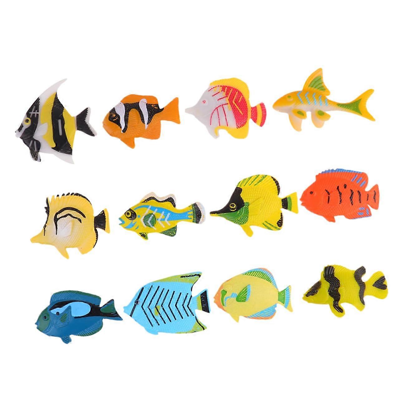 Lifelike Fish Model Set for Simulation Toy Fishing Game - Colorful Realistic Aquatic Figures for Water and Beach Use