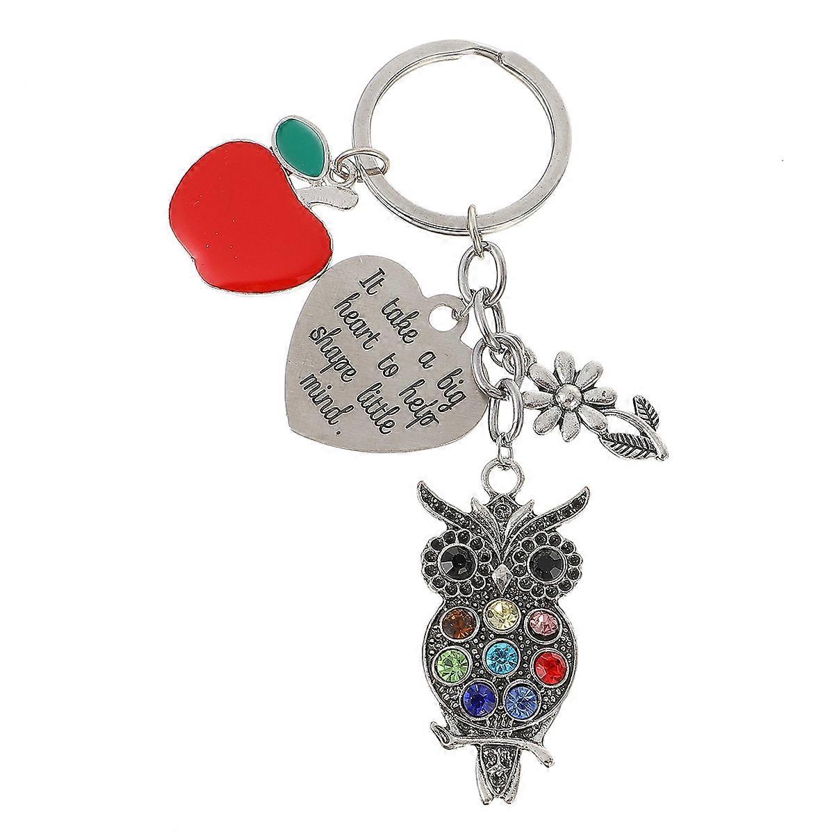 Owl Alloy Key Chains Fashion Style Key Pendant For Key Buckle Assorted Color Bag Decoration 1Pc