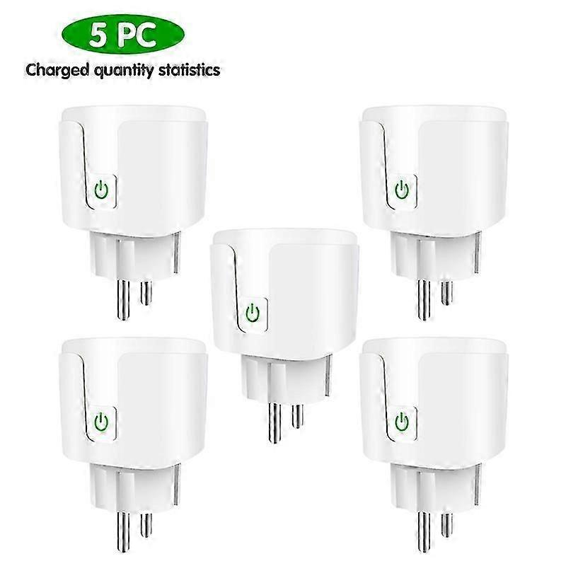Tuya WiFi Smart Plug 16A/20A EU Smart Socket With Power Monitoring Timing Function Voice Control Via Alexa Google Home Yandex