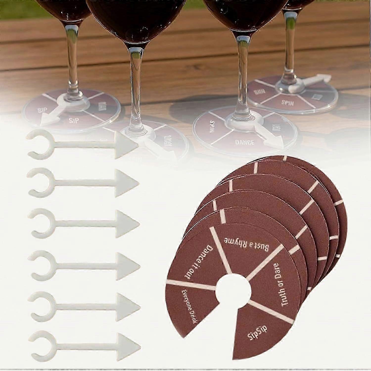 Wine Not Spin-Fun Drinking Games, Wine Glass Spinner Drinking Game for Adults, Fun Shot Roulette Par