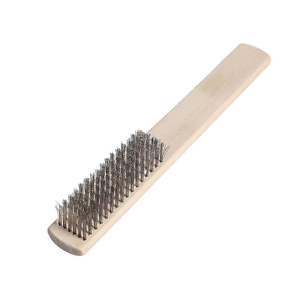 Steel Wire Brush Set of 2 with Wooden Handle for Deep Cleaning – Tool for Hard to Reach Areas