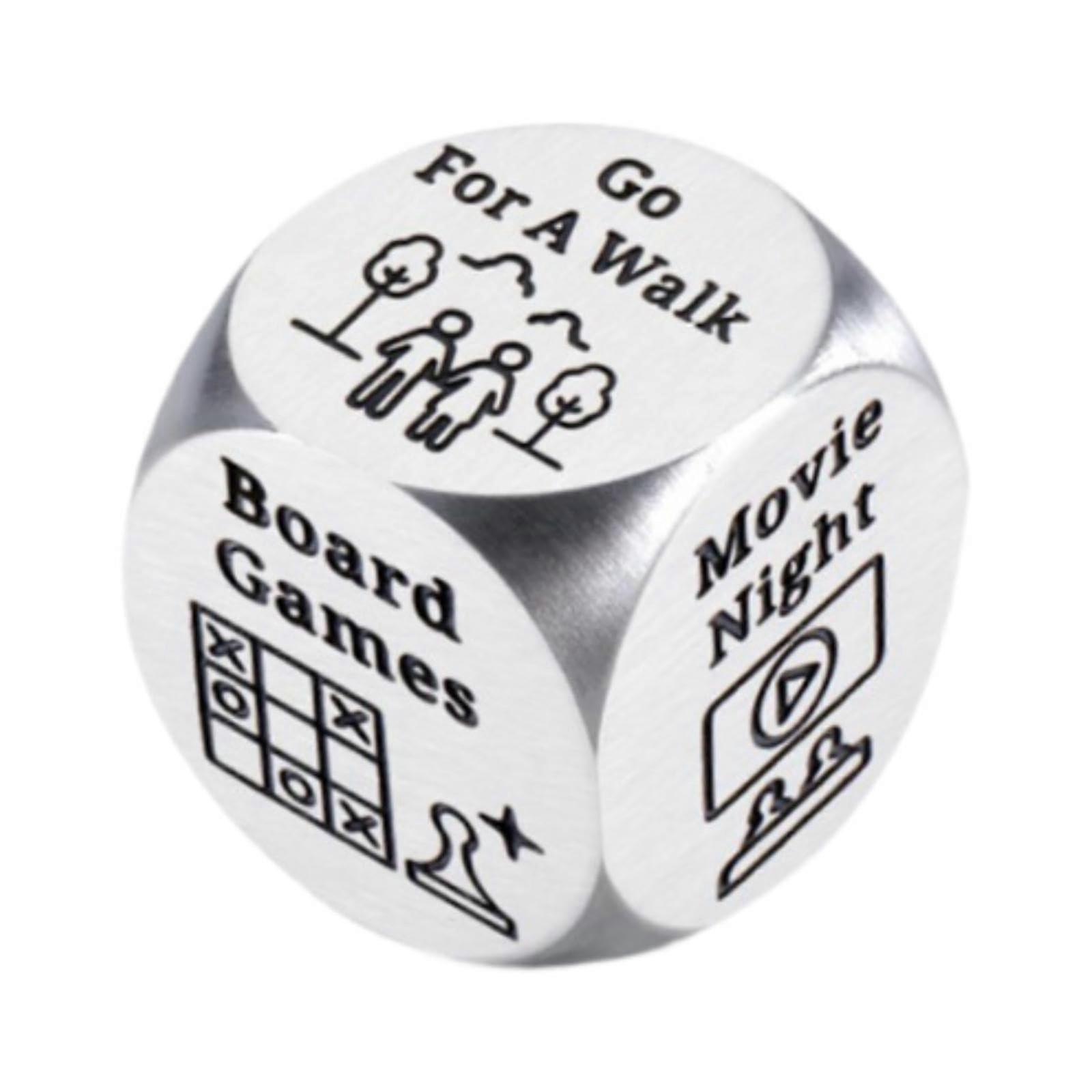 Stainless Steel Discade Dice for Dacider Game Style D - Birthday Gift, Durable, High-Quality, Game Night Accessory