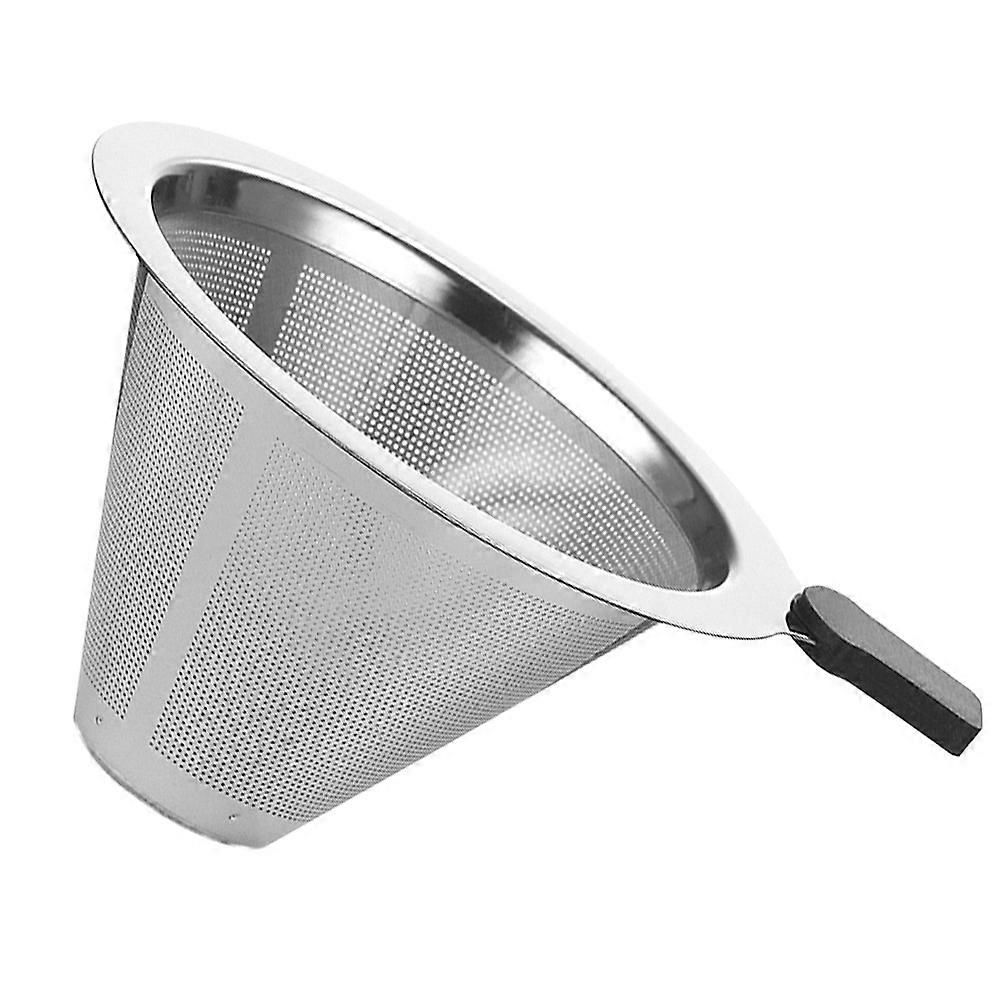 1 Pc Rust Proof Residue Filter Coffee Sifter Reusable Coffee Filter Black