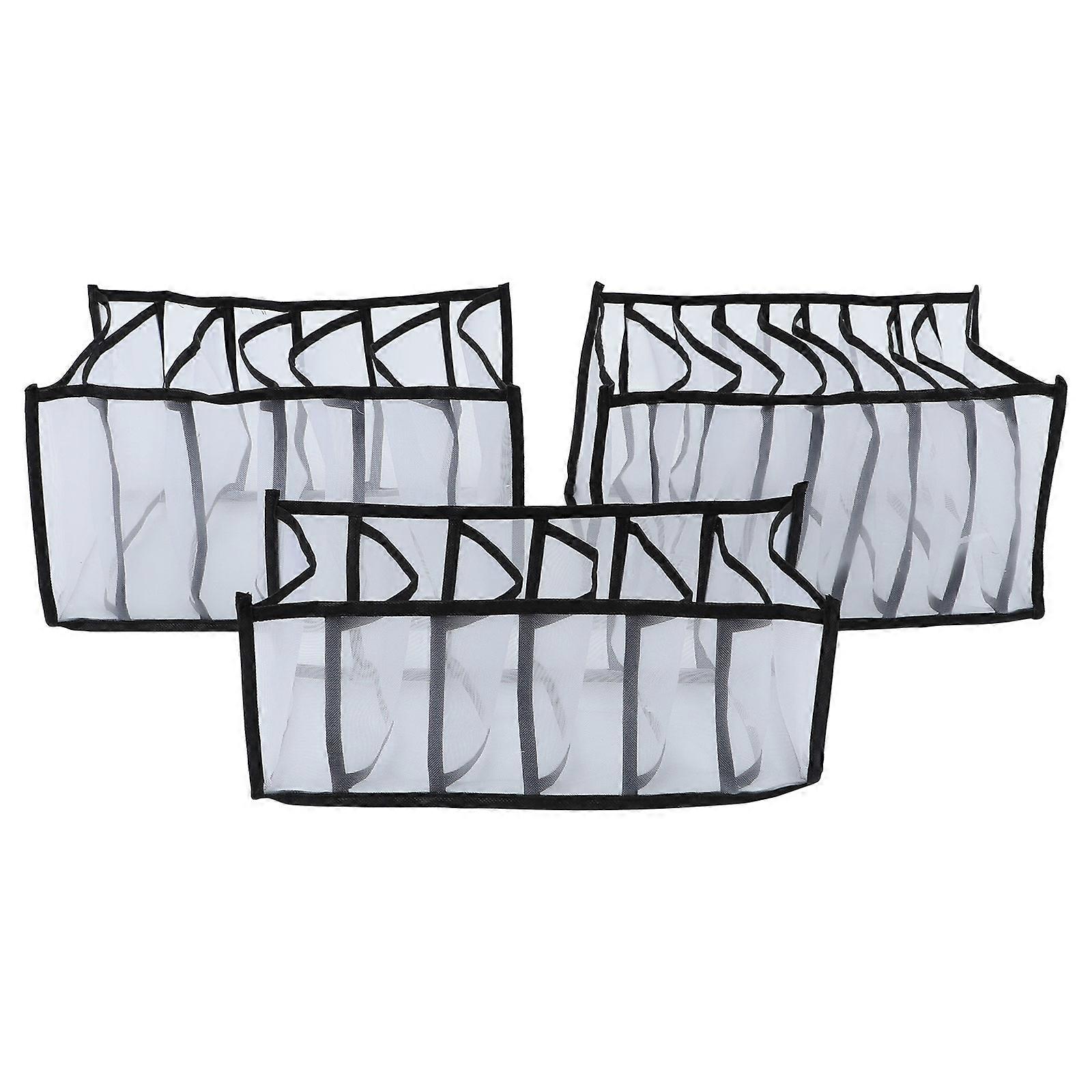 Wardrobe Clothes Organizer Storage Organizer Belts Closet Organization Black 32X17X12CM Space-saving 3Pcs