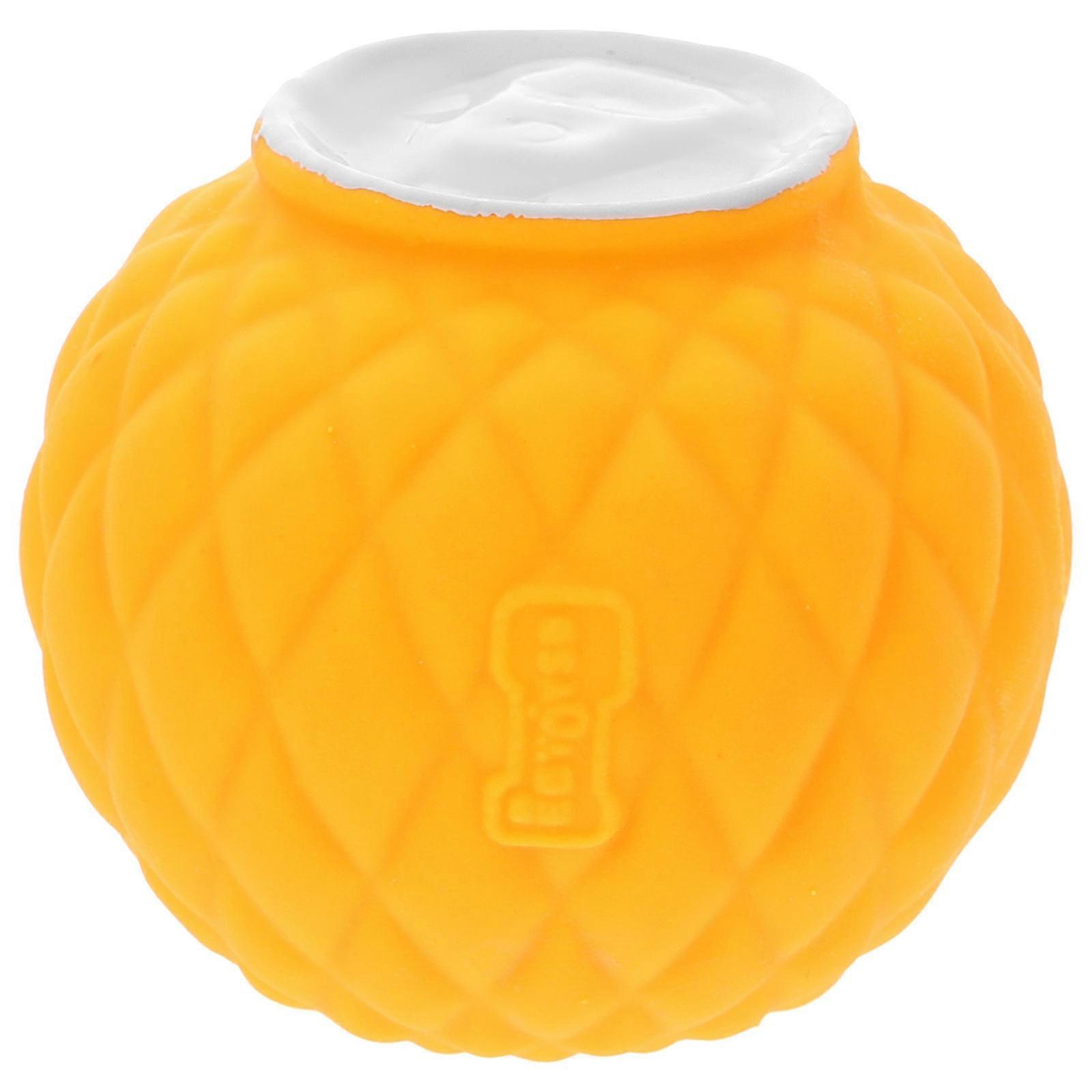 Small Dog Squeaky Toys Latex Dog Toy Interactive Play For Puppies Yellow 6x6x5.5cm 1Set