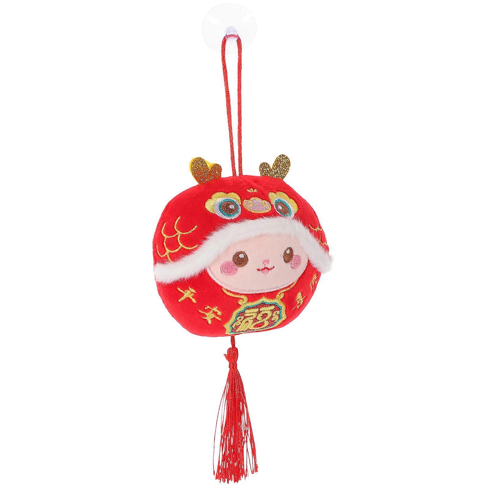 Dragon Stuffed Chinese New Year Lint Material Toy for Room Decoration Family Members 10.4×3.9×2.4in 1Pcs