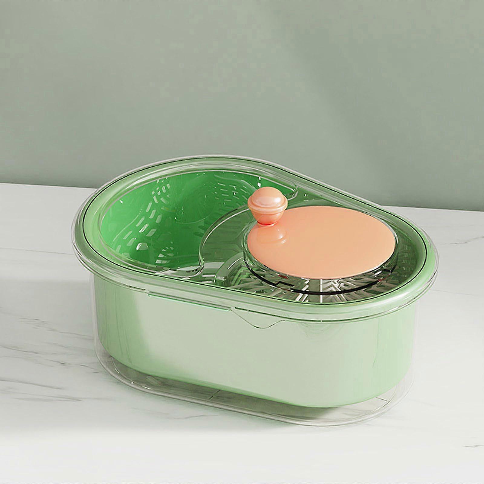 Fruit Cleaner Spinner, Vegetable Washing, Portable Fruit Scrubber with Lid
