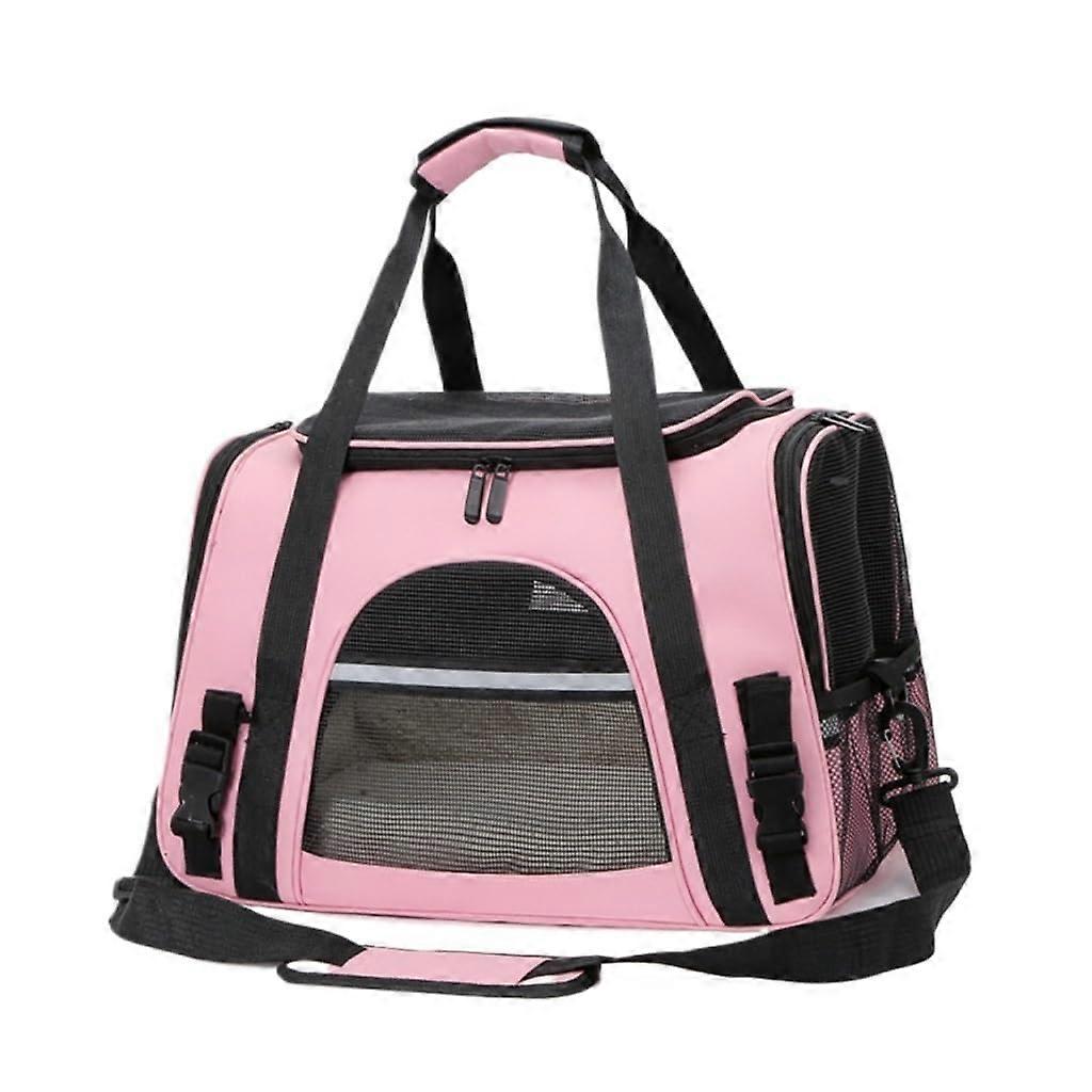 Katzentasche Foldable Cat Bag, Breathable Lightweight Pet Travel Tote, Pink Size L 21x11x15 cm