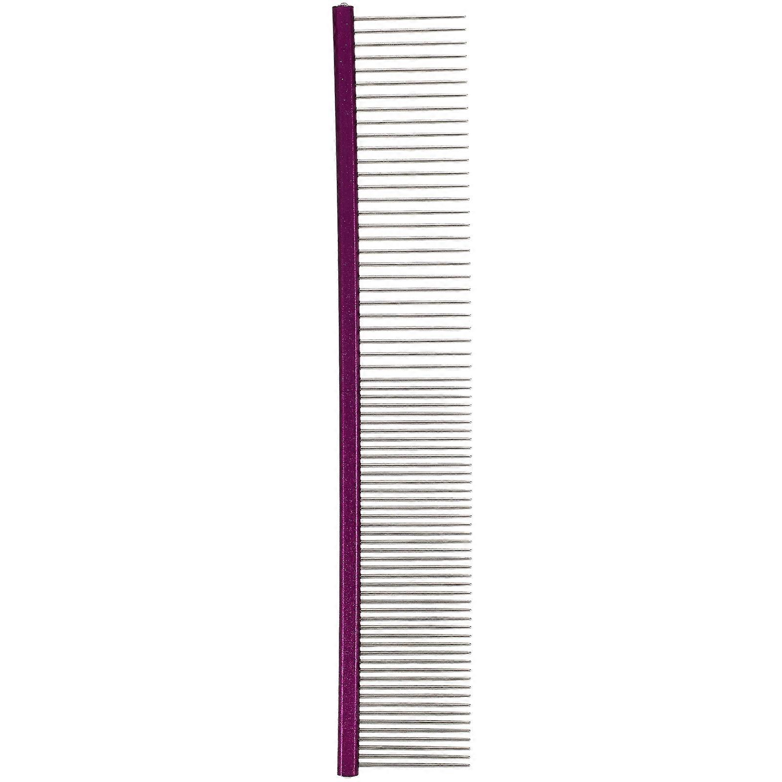 Compact Metal Dog Grooming Comb Simple Design 19X3.5X0.2CM Removes Loose Hair 1Pack