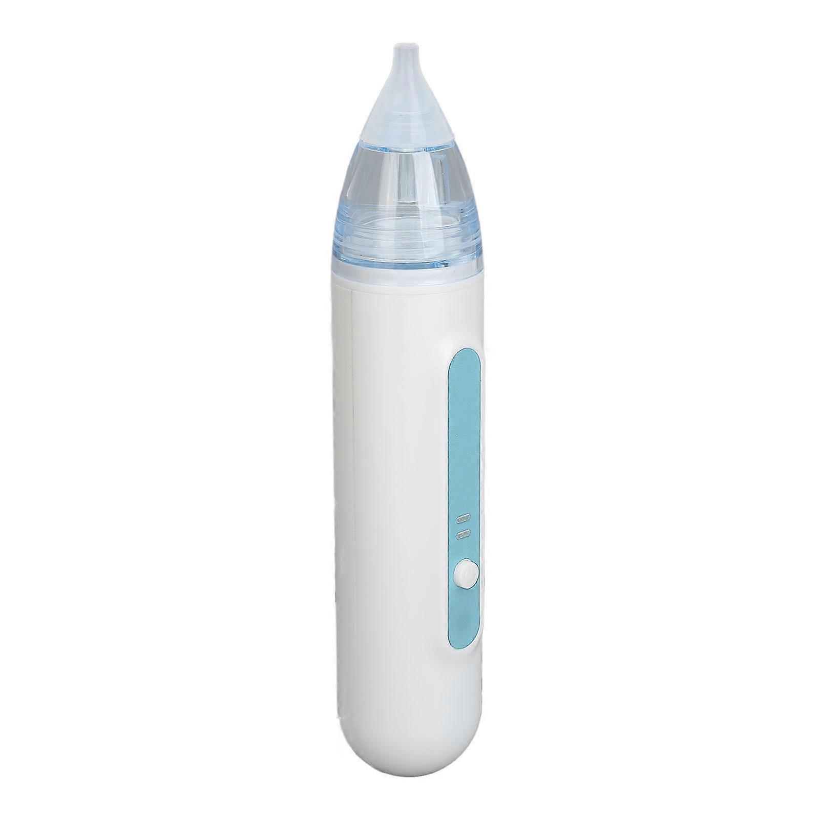 Baby Nasal Aspirator Detachable Soft Silicone Safety Electric Nose Mucus Sucker for Home Blue