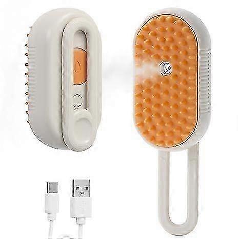4 in 1 Cat Steam Brush for Shedding, Rechargeable Cat Brush with Steam, Anti-Static Pet Steam Brushes, Massage, Cleaning, Shedding & Combing All In On