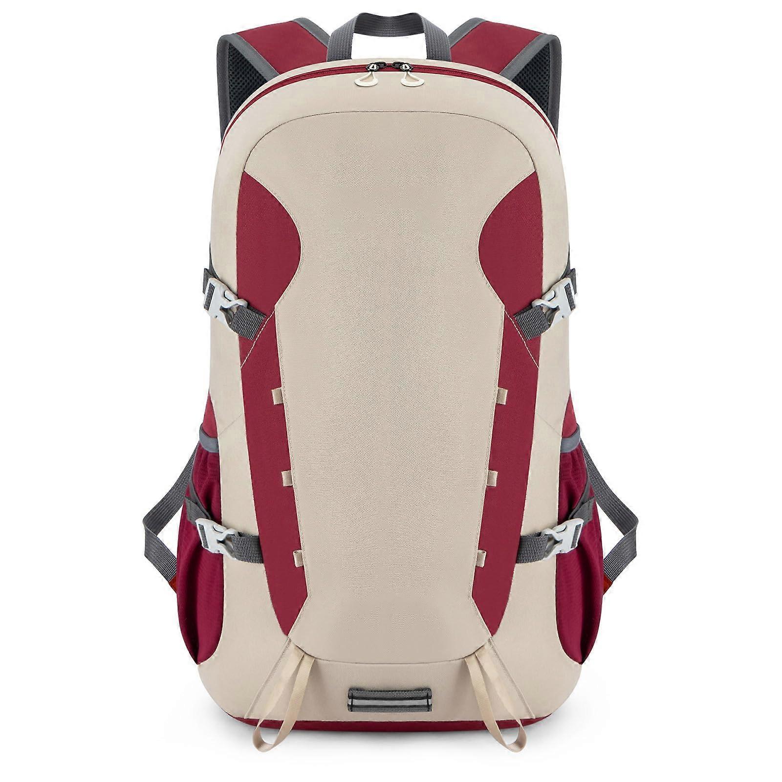 35L Backpack with Large Capacity Camping Daypacks Hiking Backpack Foldable Backpack Waterproof Backpack in White and Red