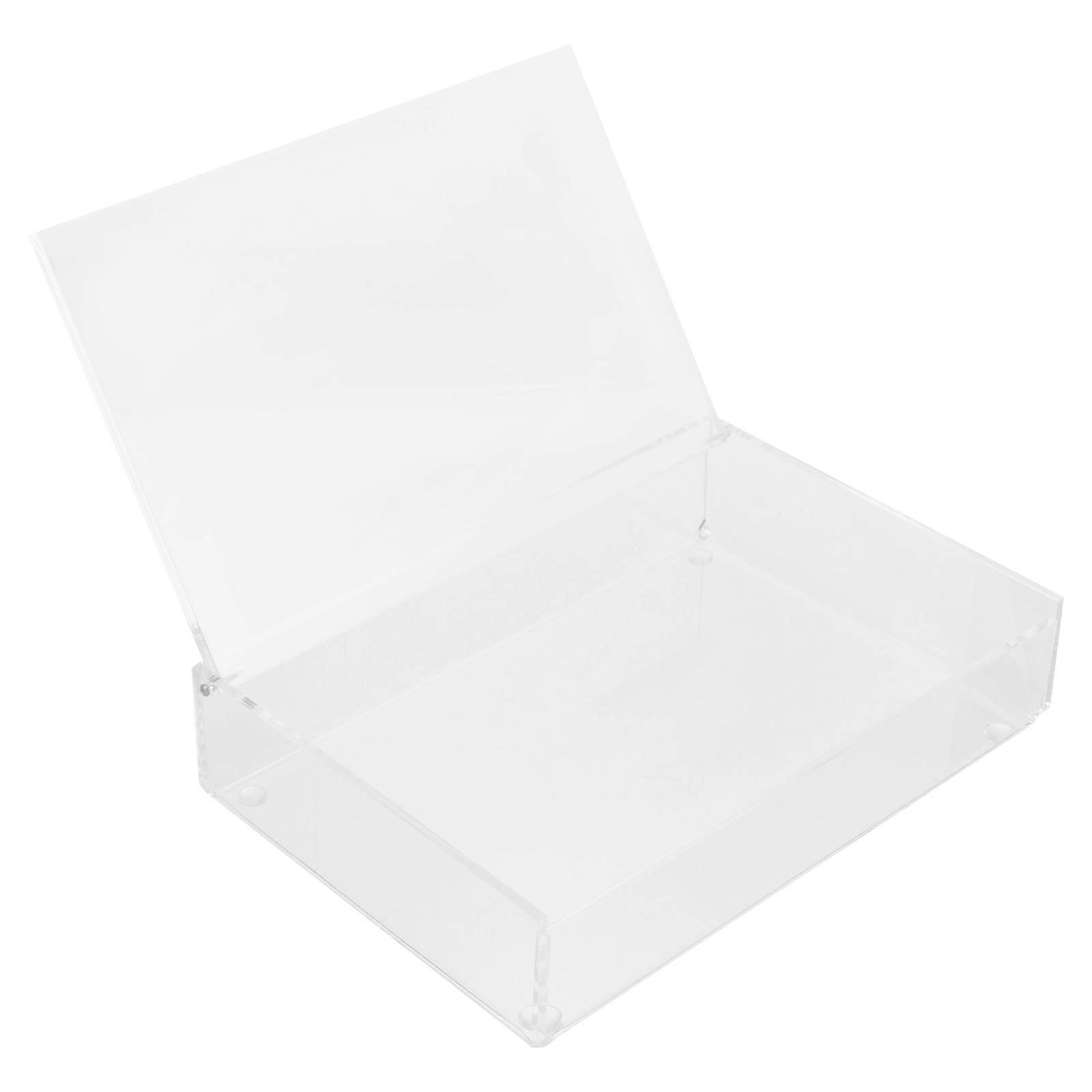 Multipurpose Acrylic Storage Box Transparent Compact Travel Friendly Gadget Case