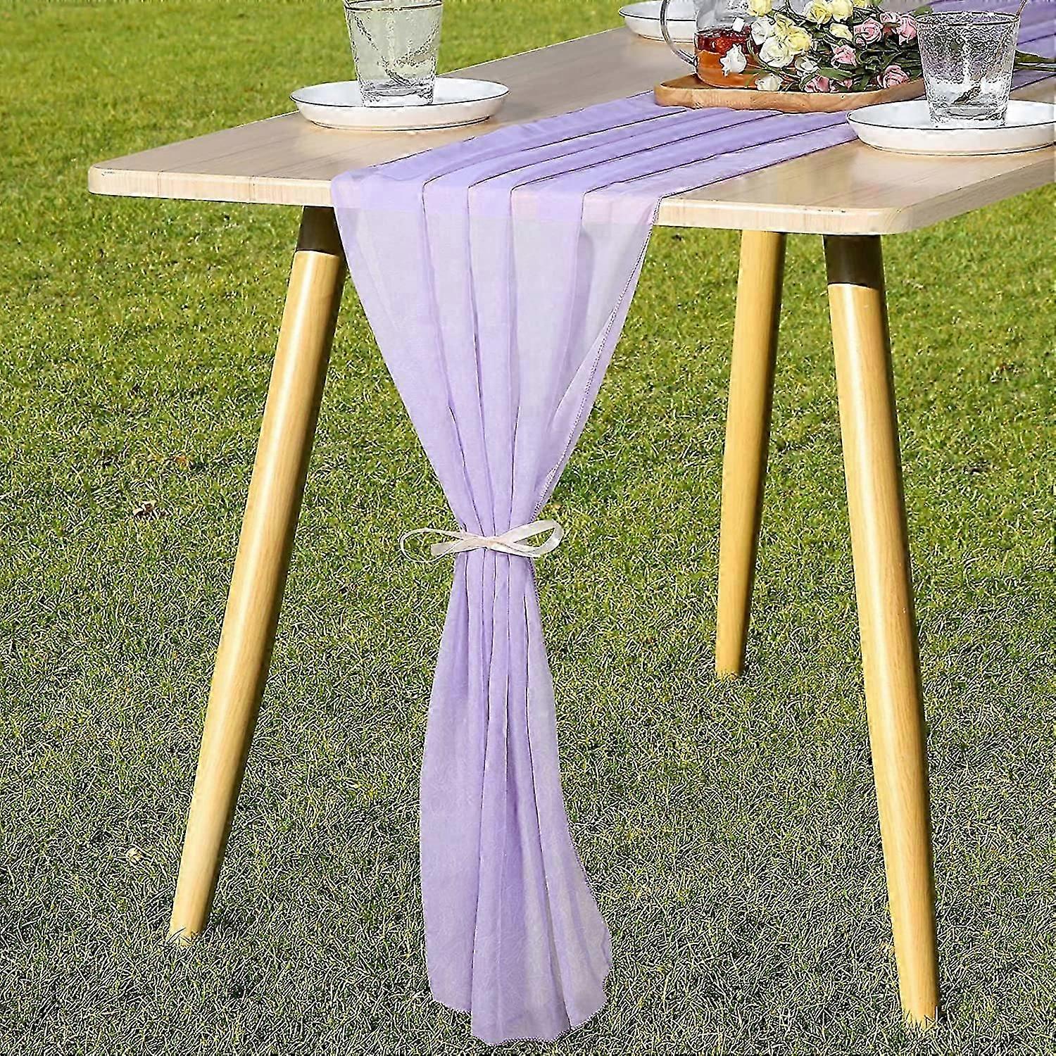 Chiffon Table Runner 70 X 300 Cm - Romantic Wedding Table Decoration - Extra Long - Fabric