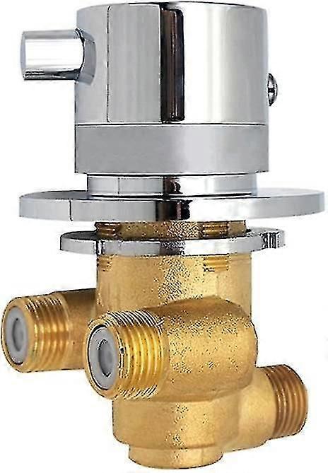 サーモスタットミキサータップ真鍮シャワーミキサータップバルブバルブ1ウェイアウトレット冷水と温水混合壁掛けシセア