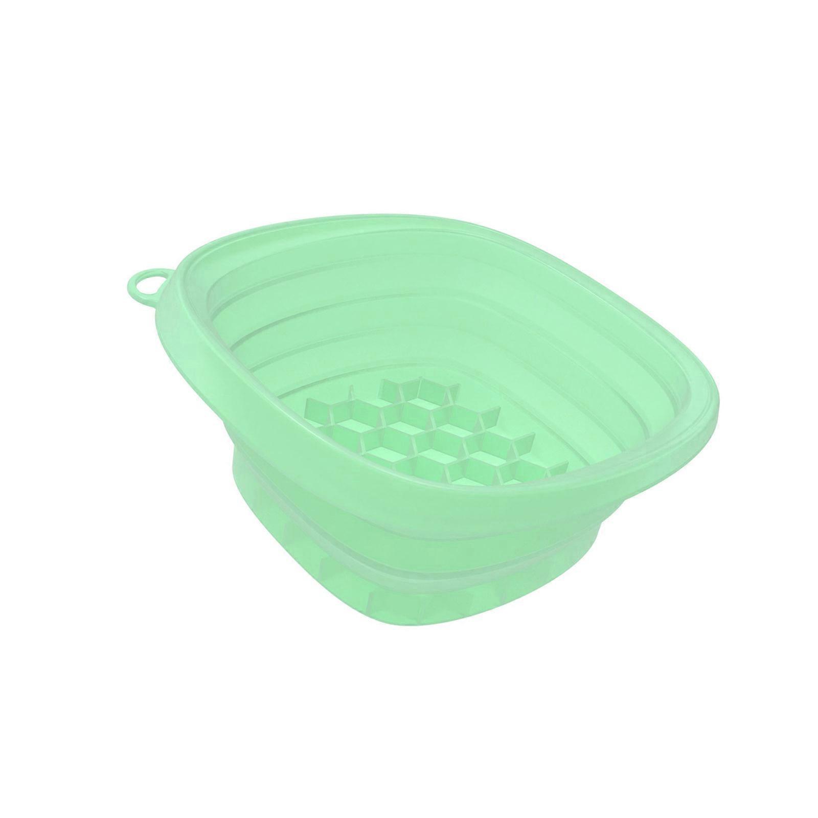 Silicones Ice Bath Bowl Builts-In Ice Tray Basin For Face And Eye Care Perfect For Post Workout Recovery And Summer Use  Transparent green